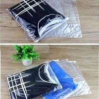 Saco para roupa ziplock em plástico